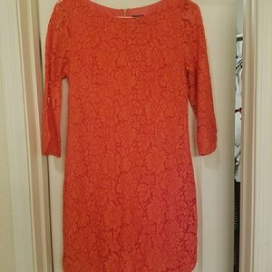 Vince Camuto Orange Coral Wedding Guest Dress